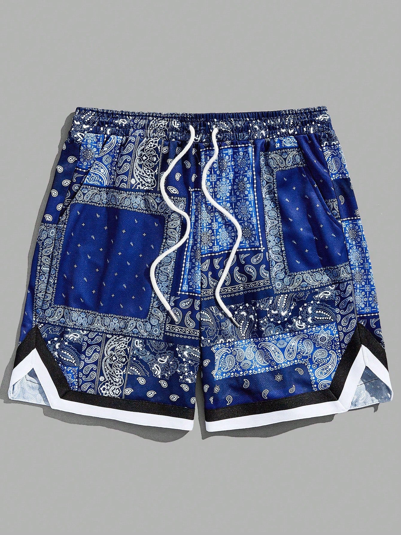 Manfinity Chillmode Men Paisley & Scarf Print Drawstring Waist Shorts