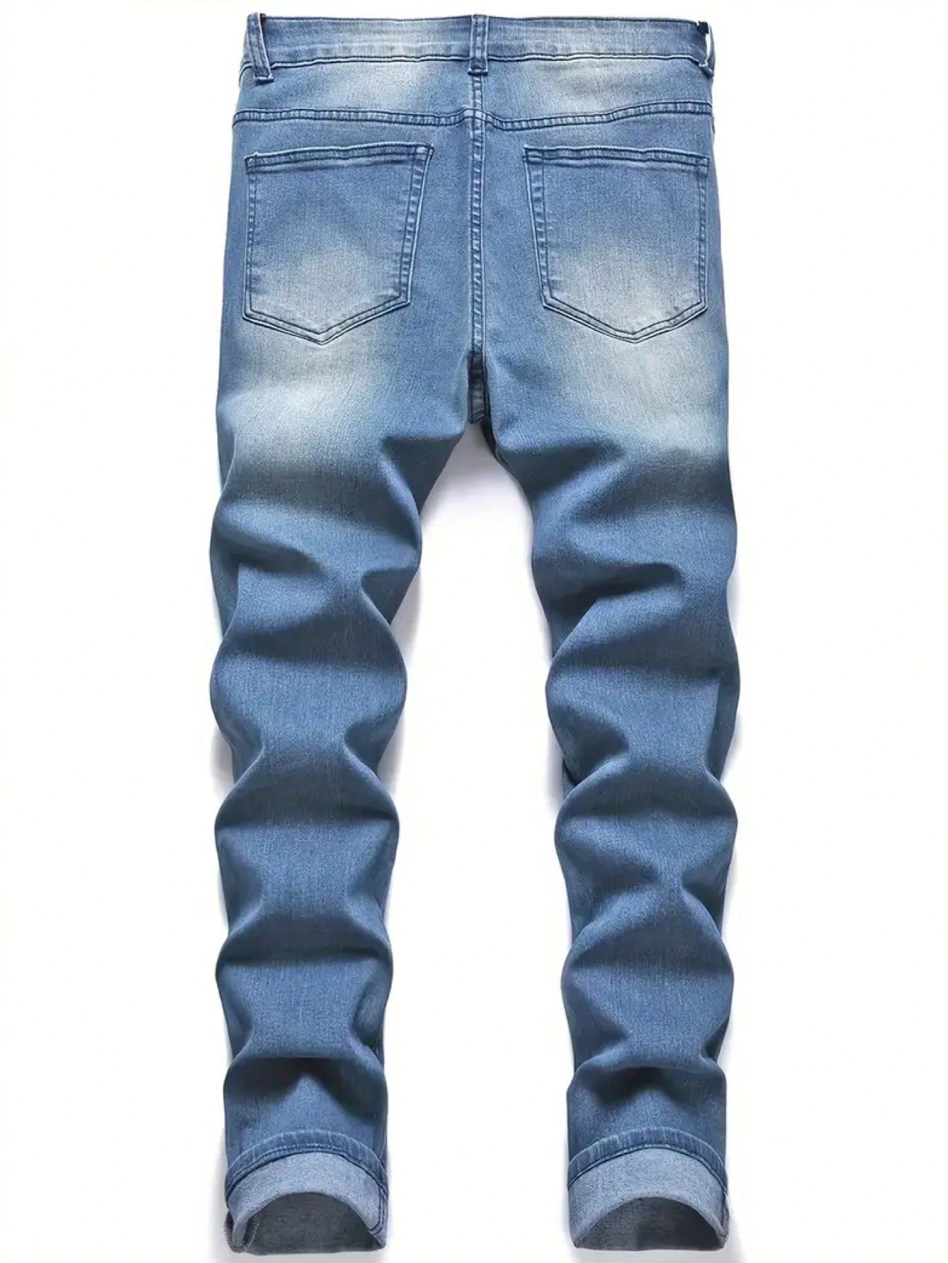 Men's Fashionable Casual Distressed Washed Skinny Jeans