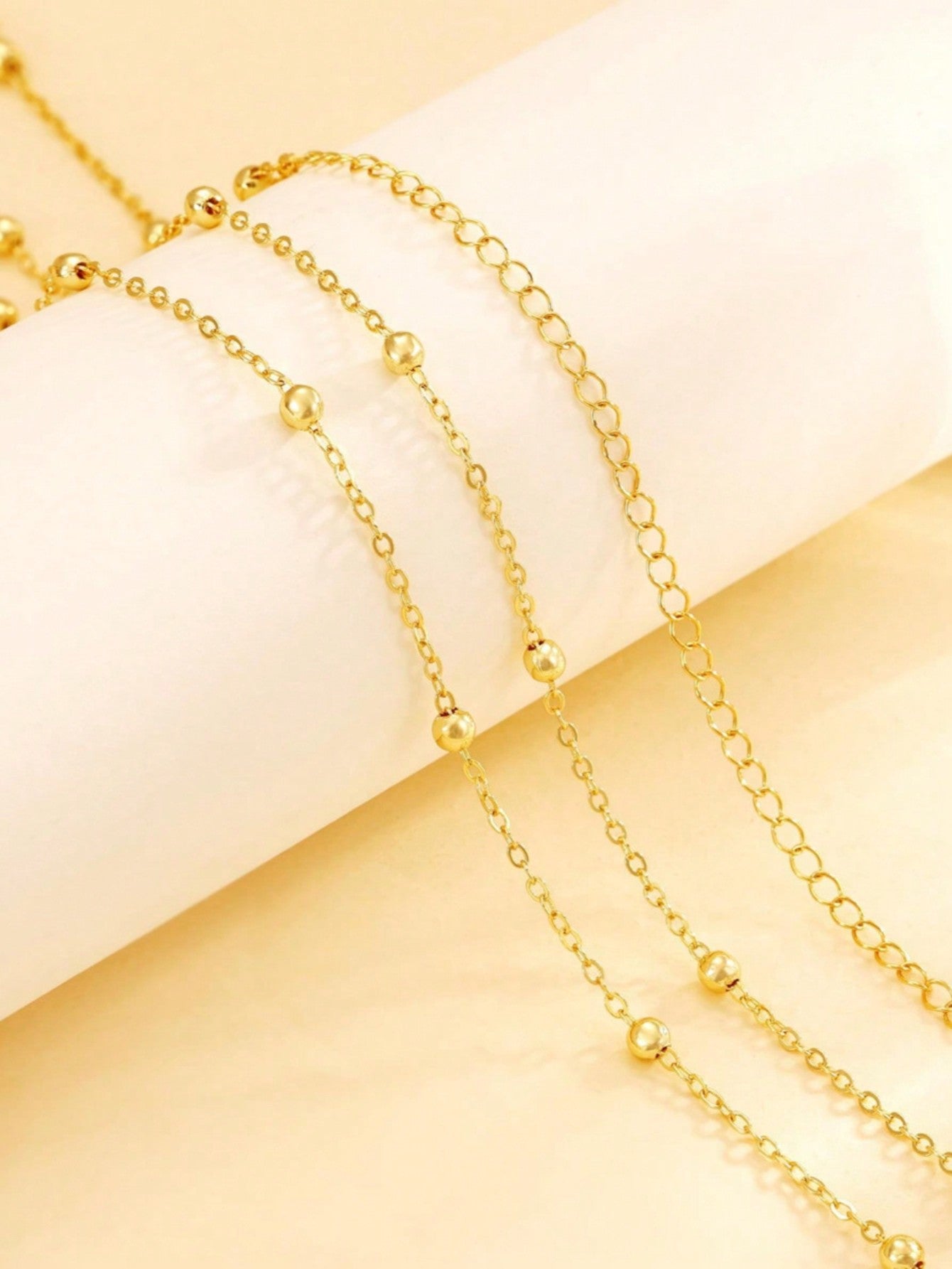 1pc Adjustable Beaded Layered Waist Chain Body Jewelry, Suitable For Women Everyday Wear