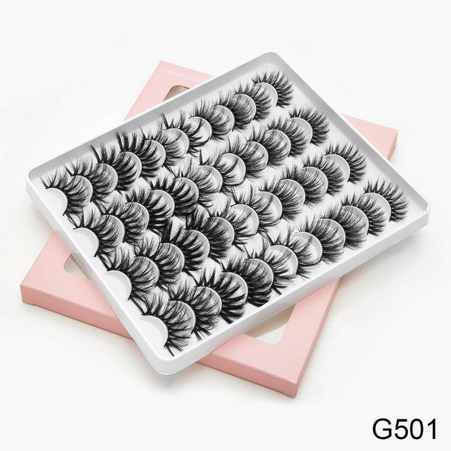 Mink thick false eyelashes 20 pairs 8-25mm