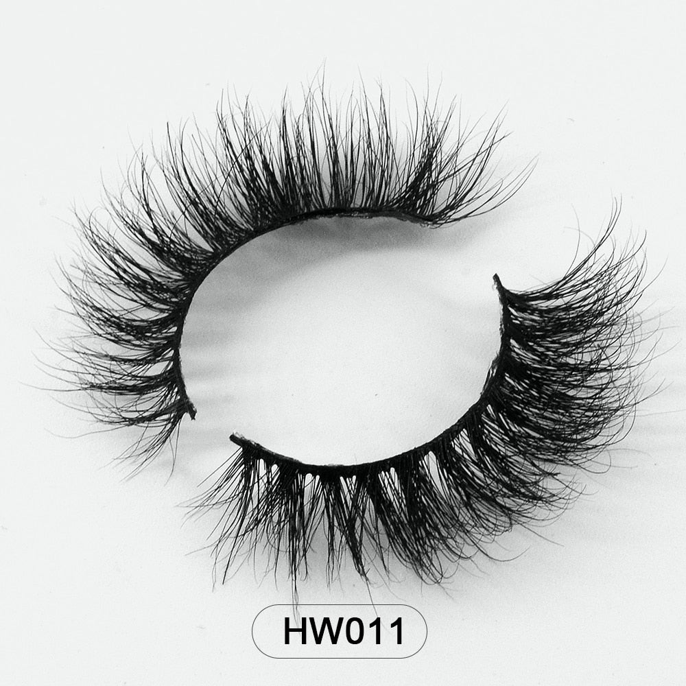 HZJY natural wispy volume 3d mink lashes makeup eyelashes false lashes mink eyelashes with soft band