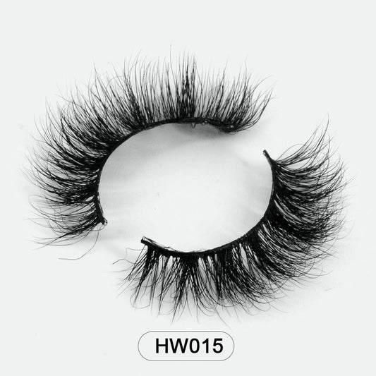 HZJY natural wispy volume 3d mink lashes makeup eyelashes false lashes mink eyelashes with soft band