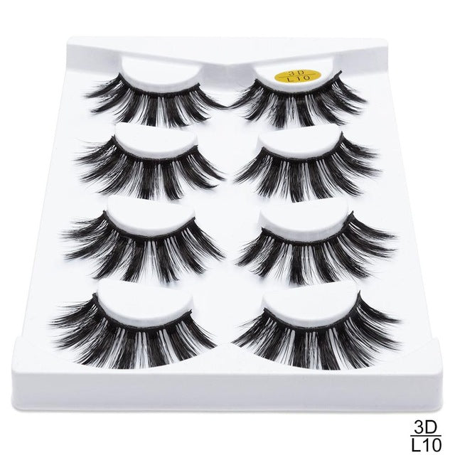 5 Pairs 3D Mink Lashes Thickness False Eyelashes