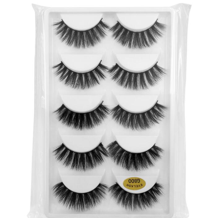 5 Pairs 3D Mink Lashes Thickness False Eyelashes