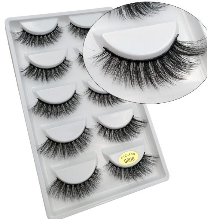 5 Pairs 3D Mink Lashes Thickness False Eyelashes