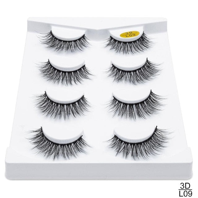 5 Pairs 3D Mink Lashes Thickness False Eyelashes