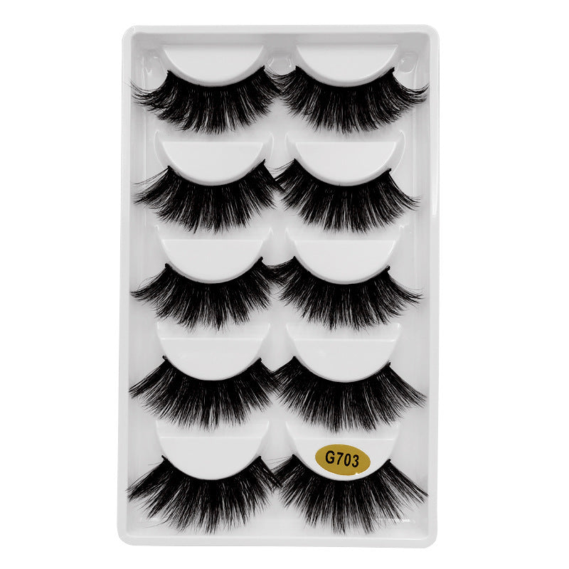 G7 Artificial Mink Hair 5 Pairs Of 3d False Eyelashes