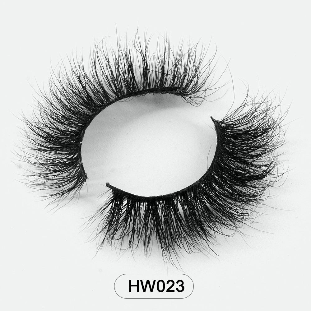 HZJY natural wispy volume 3d mink lashes makeup eyelashes false lashes mink eyelashes with soft band