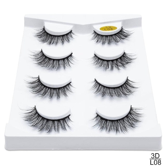 5 Pairs 3D Mink Lashes Thickness False Eyelashes