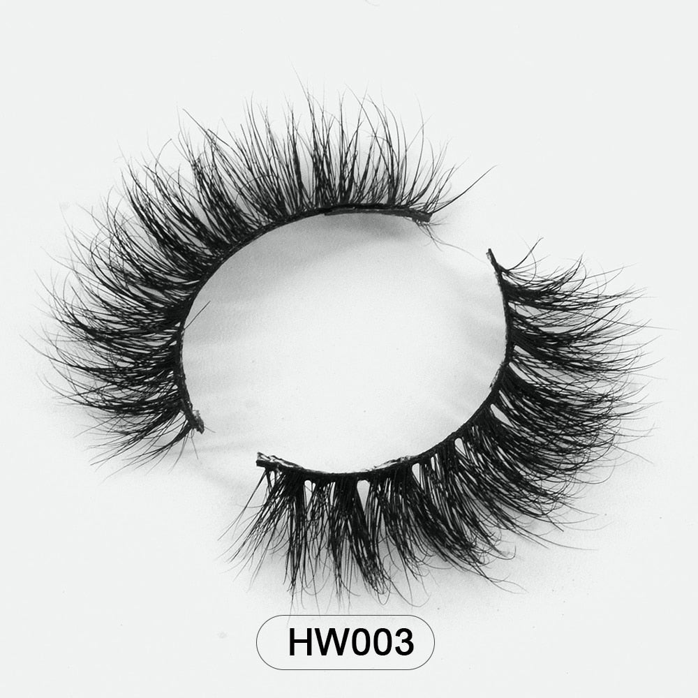 HZJY natural wispy volume 3d mink lashes makeup eyelashes false lashes mink eyelashes with soft band