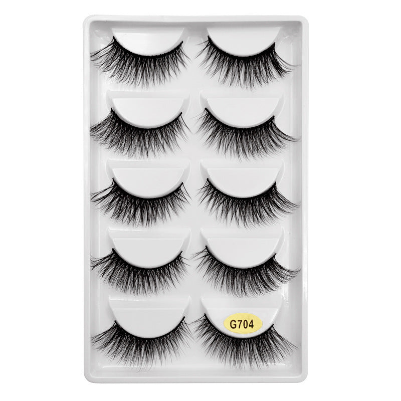 G7 Artificial Mink Hair 5 Pairs Of 3d False Eyelashes