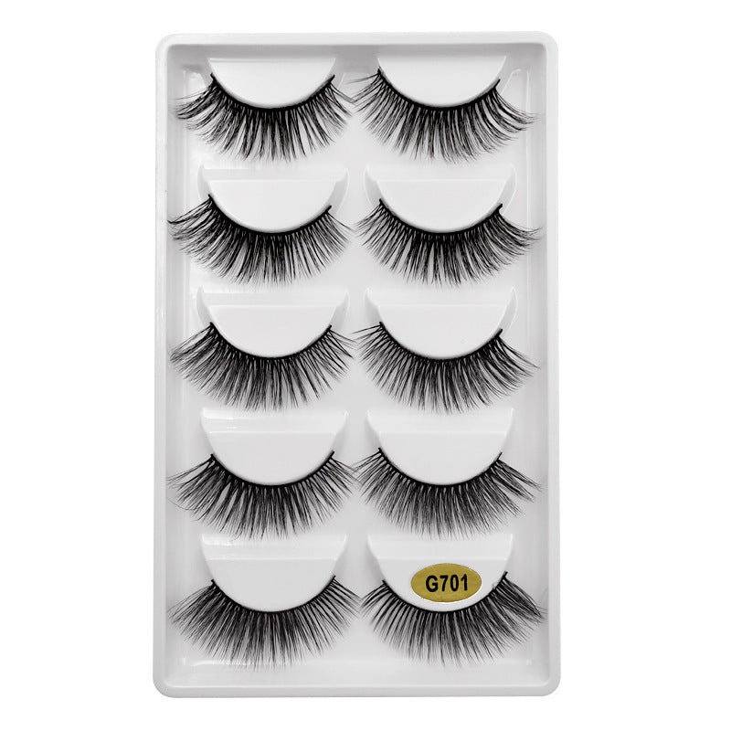 G7 Artificial Mink Hair 5 Pairs Of 3d False Eyelashes