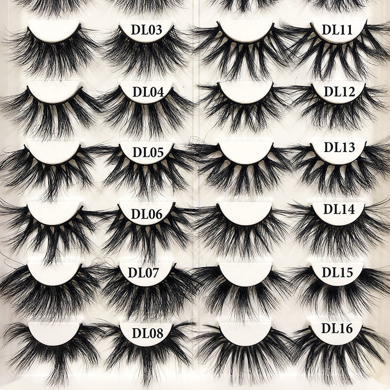 Three-dimensional Multi-layer Eyelashes 25mm3D False Eyelashes Mink Thick Fluffy